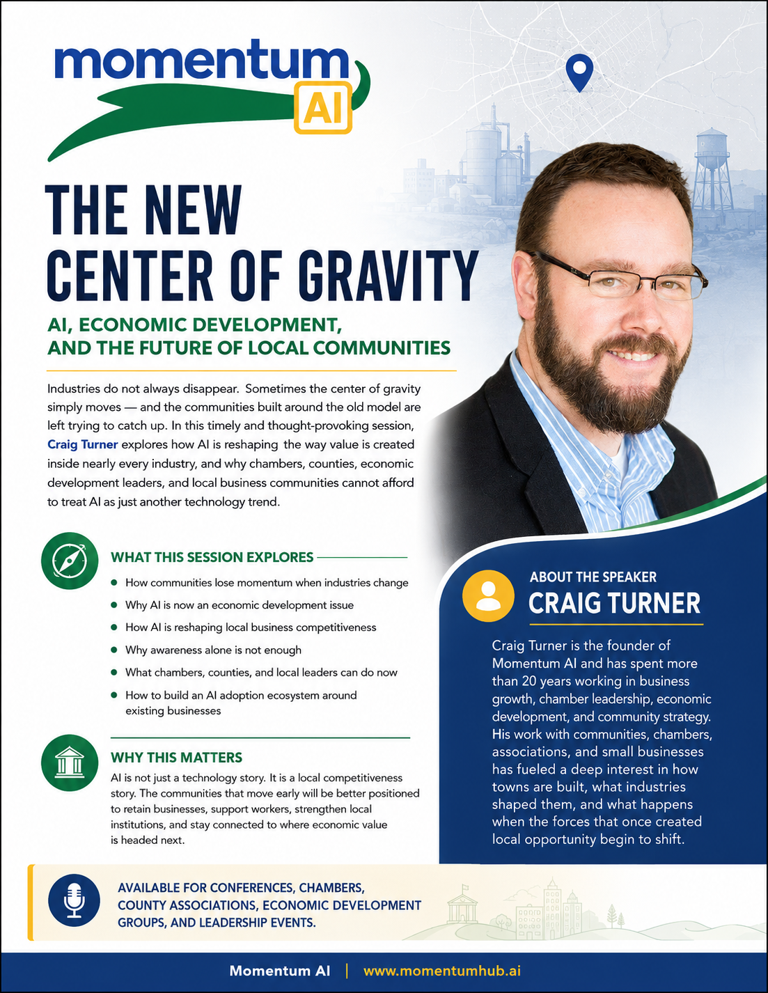 The New Center of Gravity keynote flyer