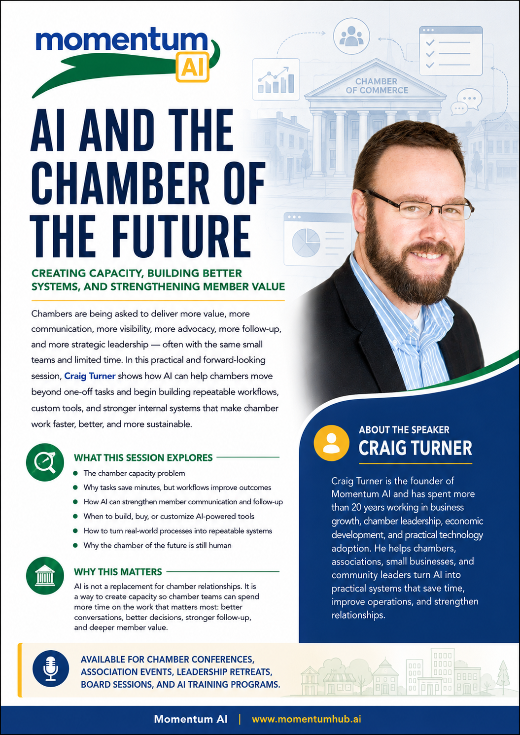 AI and the Chamber of the Future keynote flyer