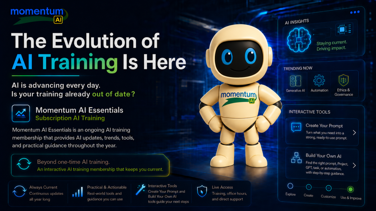 Momentum AI Essentials AI training platform and workflow tools
