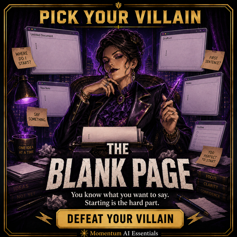 The Blank Page: starting is the hard part when you know what you want to say
