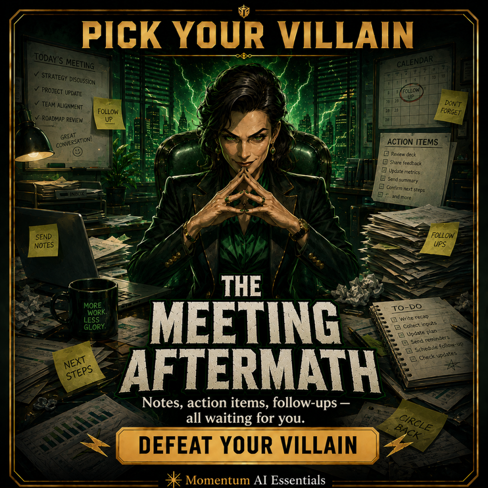 The Meeting Aftermath: notes, action items and follow-ups waiting after a meeting